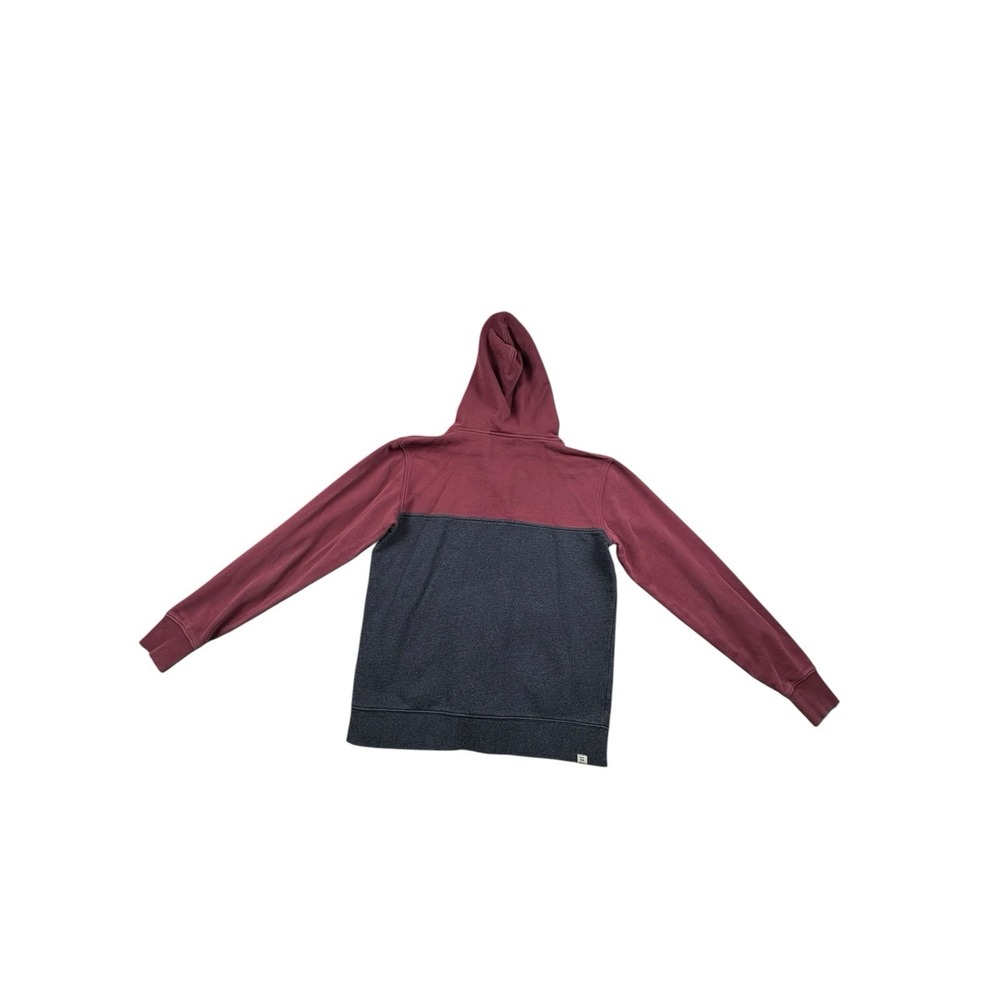 Vans Full Zip Hoodie Small Burgundy Gray Fleece Hooded Sweatshirt - Picture 2 of 7